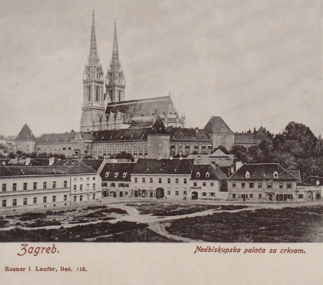 Pogled na Katedralu iz Vlaške ulica oko 1900. godine